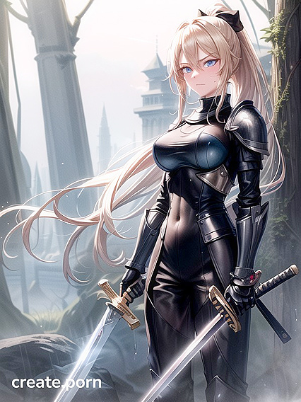 Blonde Warrior in Shining Armor Seduces You in Steamy Hentai Action