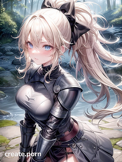 Tall Blonde with Unusual Eye Hair Feature in Seductive Hentai Action