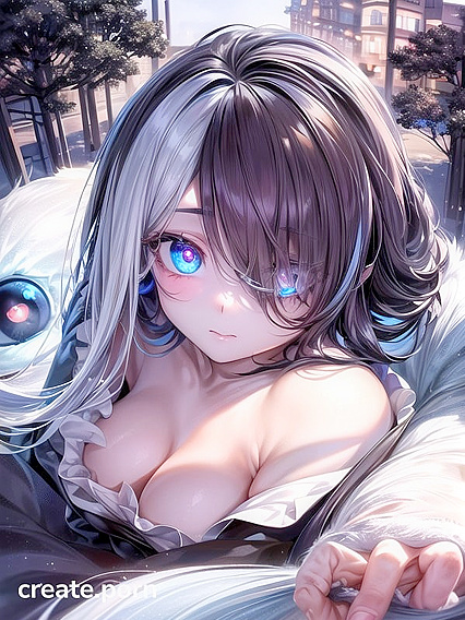 French Maid in Black and White Cries Tears of Joy During Forbidden Hentai Pleasure