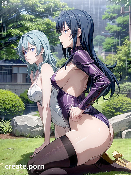 Purple-Skinned Goddess with Big Booty Teased in Leotard for Hot Hentai Action