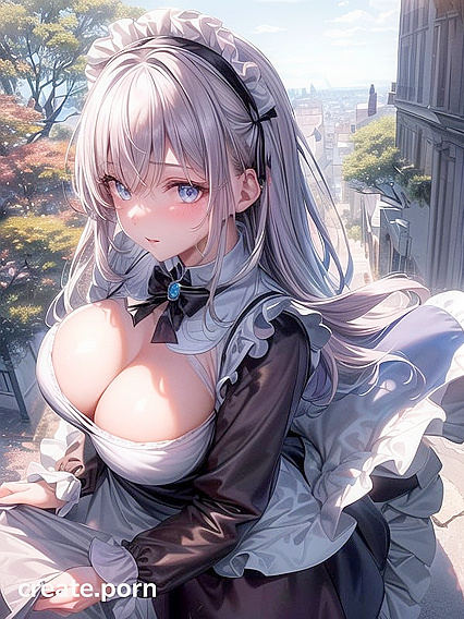 Rounded Breasts Glisten in the Snow for Seductive Hentai Pleasure