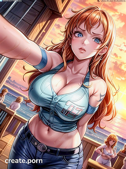 Small Breasts Glow at Sunset in Standing Hentai Bliss