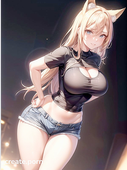 Seductive Girl 18+ in Jean Shorts Stares at You Intensely in a Tent Hentai Scene
