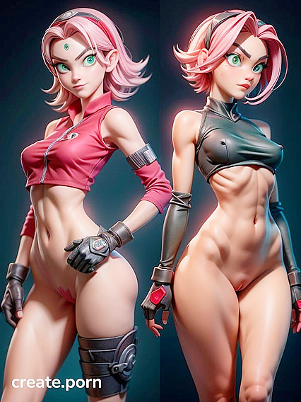 Sakura's Small Breasts Take Center Stage in Steamy Hentai AI Image