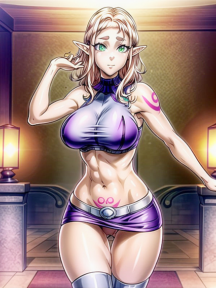Glowing-Eyed Beauty in Lingerie Sends Shivers with Small Breasts Hentai Action