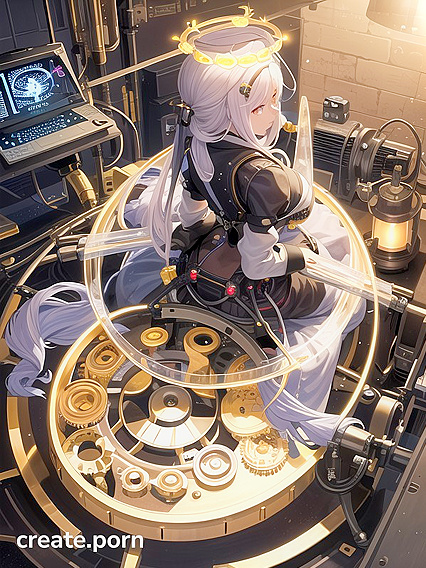 Glowing Mechanical Halo Enhances Basilica's Smooth Bodypipe in hentai AIPorn