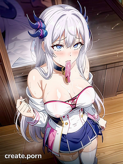Top-Down View of Massive Breasts in Tentacle-filled Hentai Action