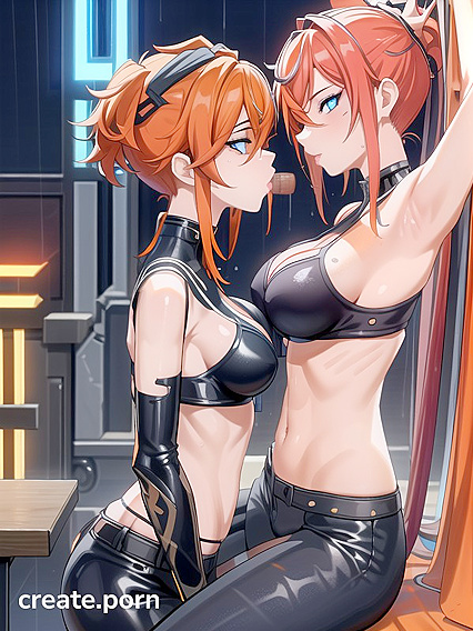 Ginger with Small Ass and Breasts Enjoying Intense Hentai Pleasure