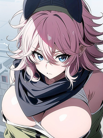 Angry Girl 18+ with Scarf and Messy Hair Explodes in Passionate Hentai Orgasms