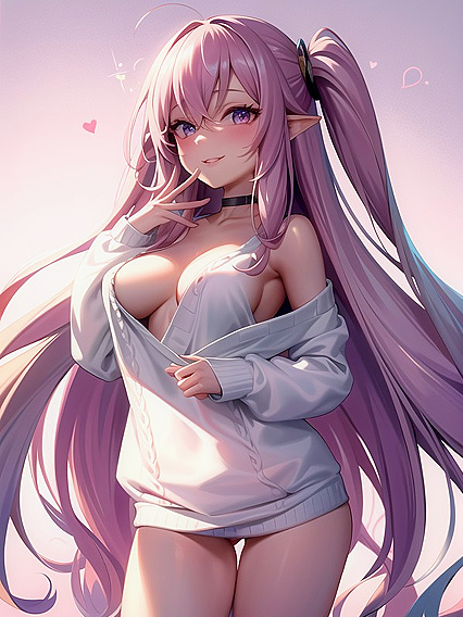 Glossy-Lipped Smiles and Heart-Shaped Hairpins in Grainy Hentai Delights
