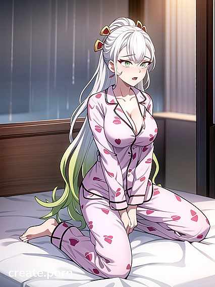 Seductive Masturbation Session in Pyjamas: Bedroom hentai Fun