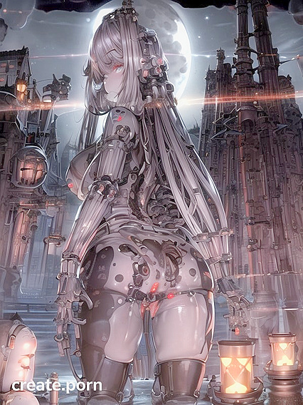 Blushing Beauty in Low-Res Backlit Hentai Pleasure