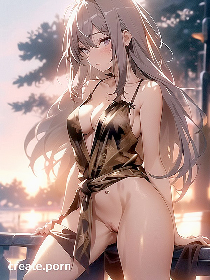Warm Anime Hentai AI Porn: Small Boobs and Spread Legs While Sitting Down