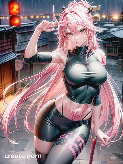 Samurai With Pink Hair Dominates in Top-Down Hentai Action