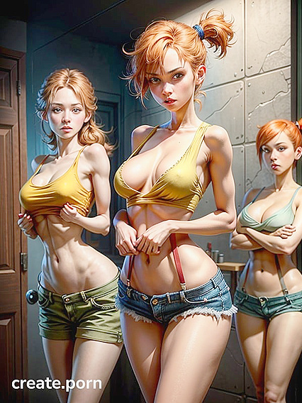 Misty from Pokémon Strips Down to Reveal Her busty Glory in Hentai Ai Porn