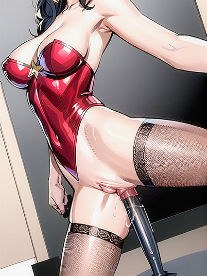 Wonder Woman Exploring Intense Dildo Pleasure inSTEAMING Hentai Scenes