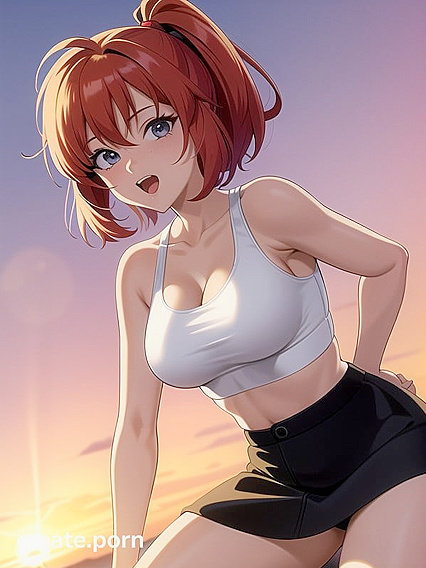 Freckled Redhead Sunny Seduces You in Naughty hentai Action