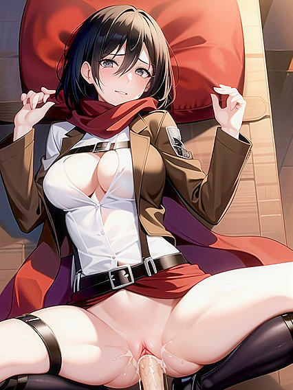Mikasa Ackerman Gets Loaded with Cumshots in Intense Creampie Hentai Scenes