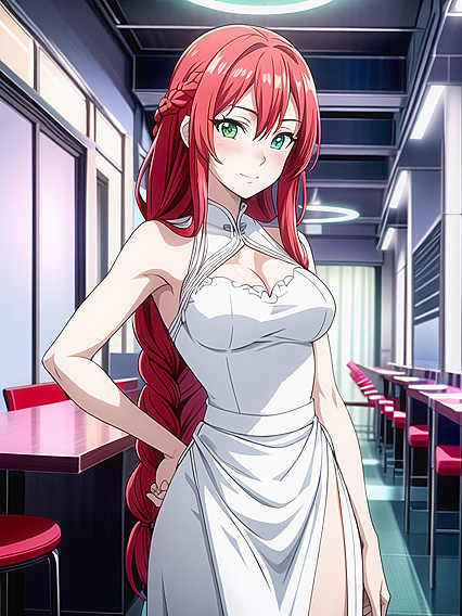Skinny Girl 18+ Smirks at Camera in Mischievous Blush during Hentai AI Action