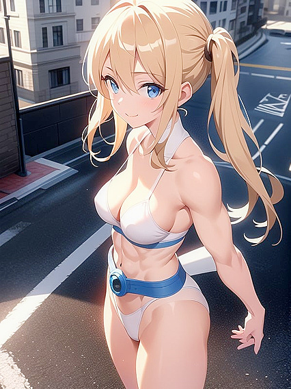 Happy Pigtails Bouncing in Ecstatic Hentai Waist Shots