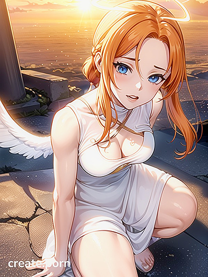 Girl 18+ with Pigtails Bound with Arms Crossed in Seductive Hentai Action