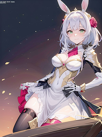 Noelle from Genshin Impact Poses in Bunny Costume for Seductive Hentai Scenes