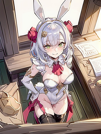 Noelle from Genshin Impact Poses Seductively with Hands on Hips in Hot Hentai Action