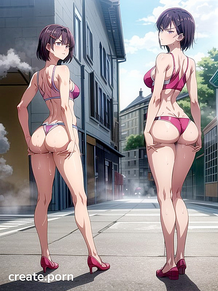 Massive Supporting Ass in Rear View for Steamy Hentai Pleasure