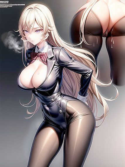 Nakiri Erina's Sultry Rear View inUltra-Detailed Hentai Sensuality