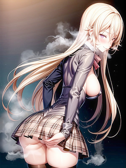 Nakiri Erina from Shokugeki no Soma Enjoying Intense Rear View Pleasure in Ultra-Detailed Hentai