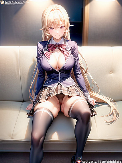 Nakiri Erina Smiles Blushingly With Legs Spread in Seductive Shokugeki No Soma Hentai Scene