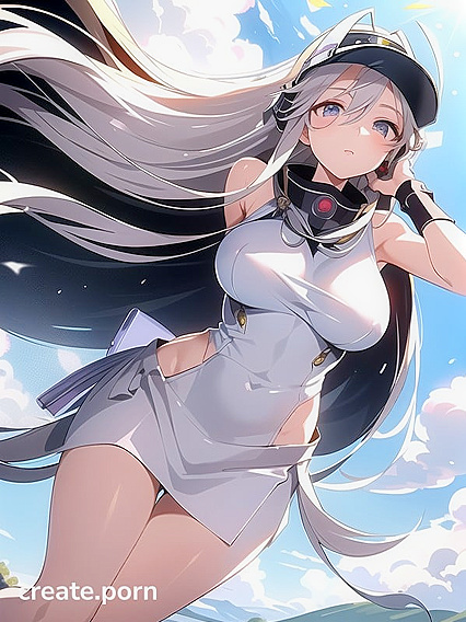 Angewomon's Multi-Colored Hair Glows Against Her Pale Skin in Sultry Digimon Hentai Scenes