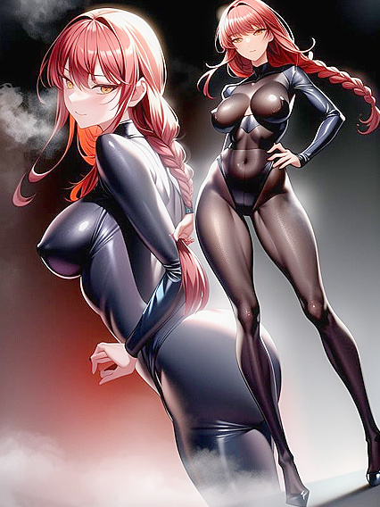 Makima's Ultra-Detailed Rear View in Steamy Hentai AI Action