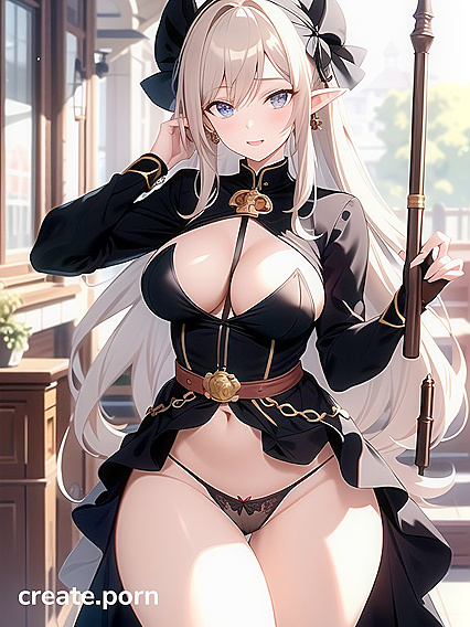 Frieren from Beyond Journey's End Teased in Tight Clothes and Lifting Her Skirt