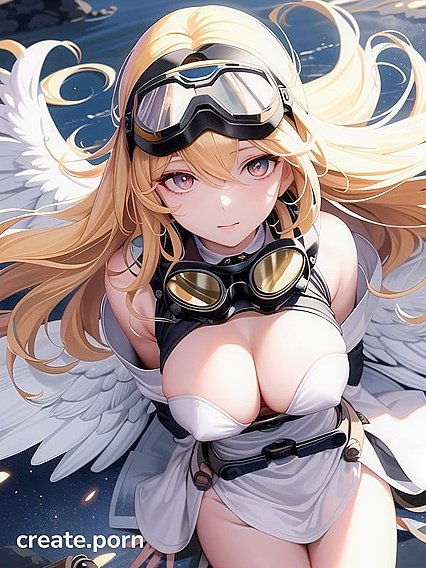 Blonde Goddess in Goggles Teases with Seductive Eye-Covering Action