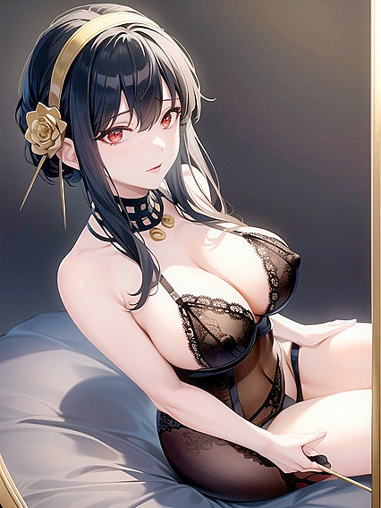 Yor Forger from Spy x Family Seduces in LINGERIE with MASSIVE BREASTS Hentai Action