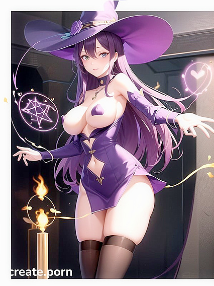 Blair from Soul Eater Uses Her Enchanting Green Eyes and Magical Hands for Seductive Hentai Pleasure