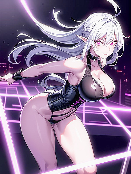 Glowing-Eyed Stripper Shows Off Her Massive Ass in Seductive Hentai Action