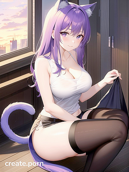 Mischievous Teen 18+ Smiles and Blushes in Oversized T-Shirt Hentai Fun