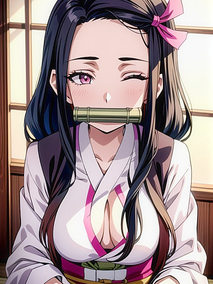 Nezuko from Demon Slayer Stars in Sensual One-Person Hentai Scenes