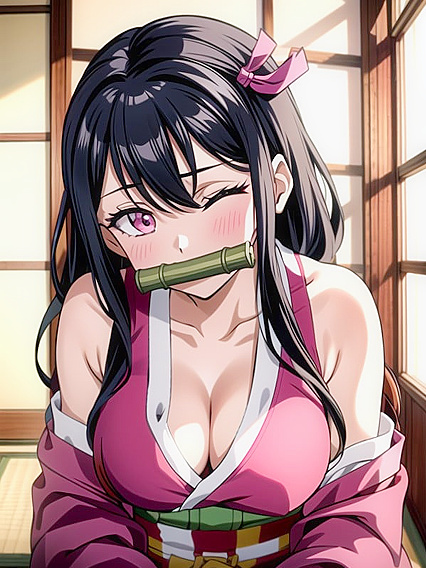 Cheek Pinching Fun with One Lucky Guy in Traditional Tatami Hentai