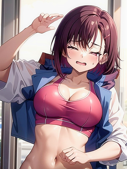 Shizuka from ZOM100 Gets Her Cheeks Pinched in naughty Hentai Action