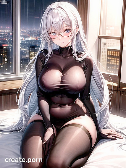 Tight Pastel Sweater and Glasses Teen 18+ in Seductive Hentai Action