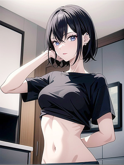 Goth Girl 18+ withPale Skin Stares Intensely at You inSTEAMY Hentai Action