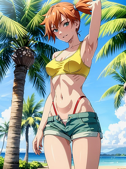 Cute Misty from Pokémon Gets Sweaty in Seductive Hentai Scenes