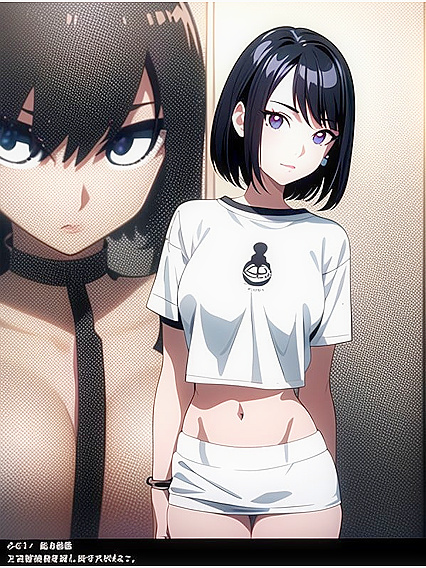 Sensual Crop Top Seduction: A Solo Hentai Fantasy Unfolds