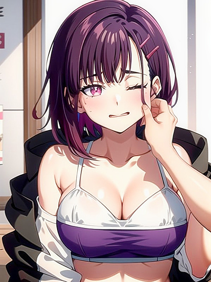 Shizuka from ZOM100 Gets Her Cheeks Pinched in Seductive Hentai Action