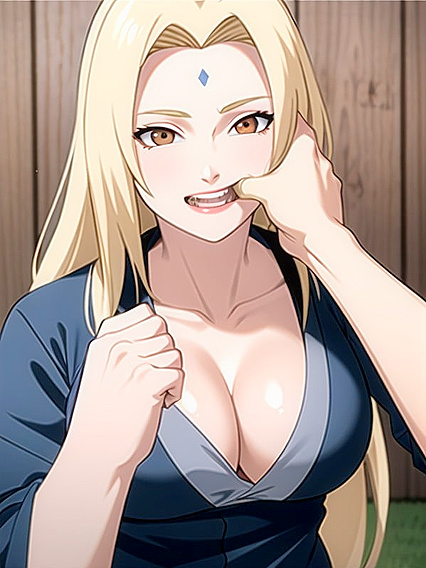Tsunade from Naruto Sucks HerThumb in Intense Close-Up Hentai Scene
