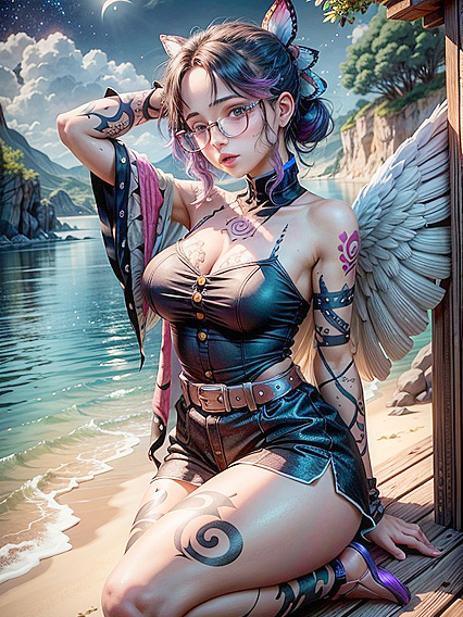 Messy-Haired Beauty Gets Wild at the Lake in Seductive Hentai Action