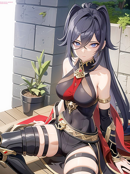 Dehya from Genshin Impact Spreads Her Legs in Retro 90s Hentai Style